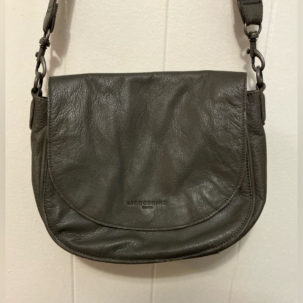 Liebeskind Olive Green Leather Crossbody Bag